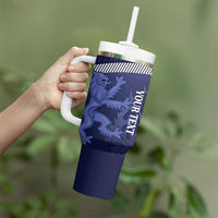 Scotland Football Custom Tumbler With Handle 2026 Come On Scottish Dragon Thistle - Wonder Print Shop