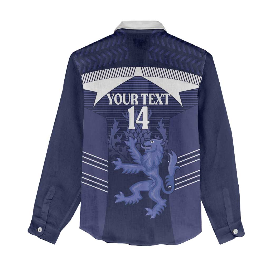 Scotland Football Custom Women Casual Shirt 2026 Come On Scottish Dragon Thistle - Wonder Print Shop