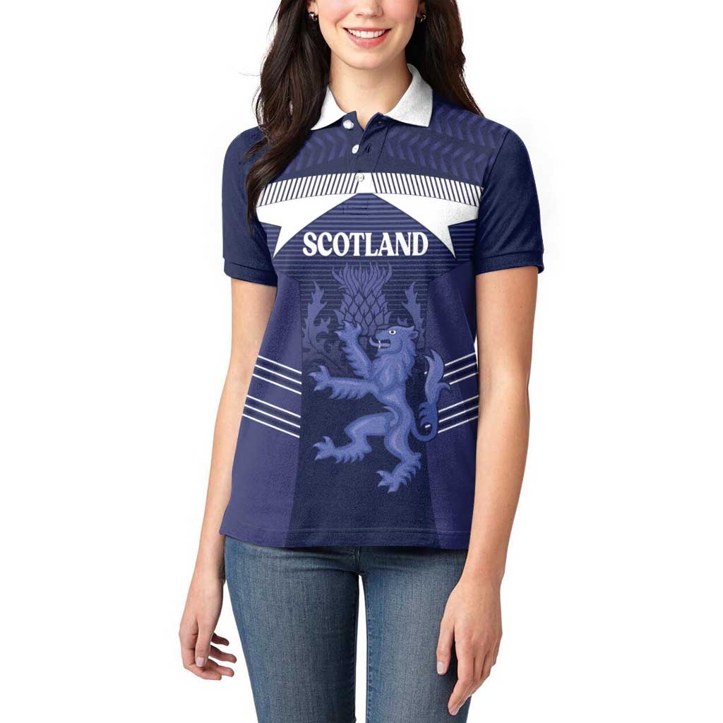 Scotland Football Custom Women Polo Shirt 2026 Come On Scottish Dragon Thistle - Wonder Print Shop