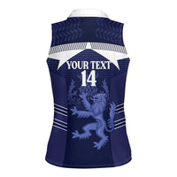 Scotland Football Custom Women Sleeveless Polo Shirt 2026 Come On Scottish Dragon Thistle - Wonder Print Shop