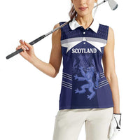 Scotland Football Custom Women Sleeveless Polo Shirt 2026 Come On Scottish Dragon Thistle - Wonder Print Shop
