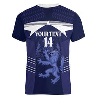 Scotland Football Custom Women V-Neck T-Shirt 2026 Come On Scottish Dragon Thistle - Wonder Print Shop