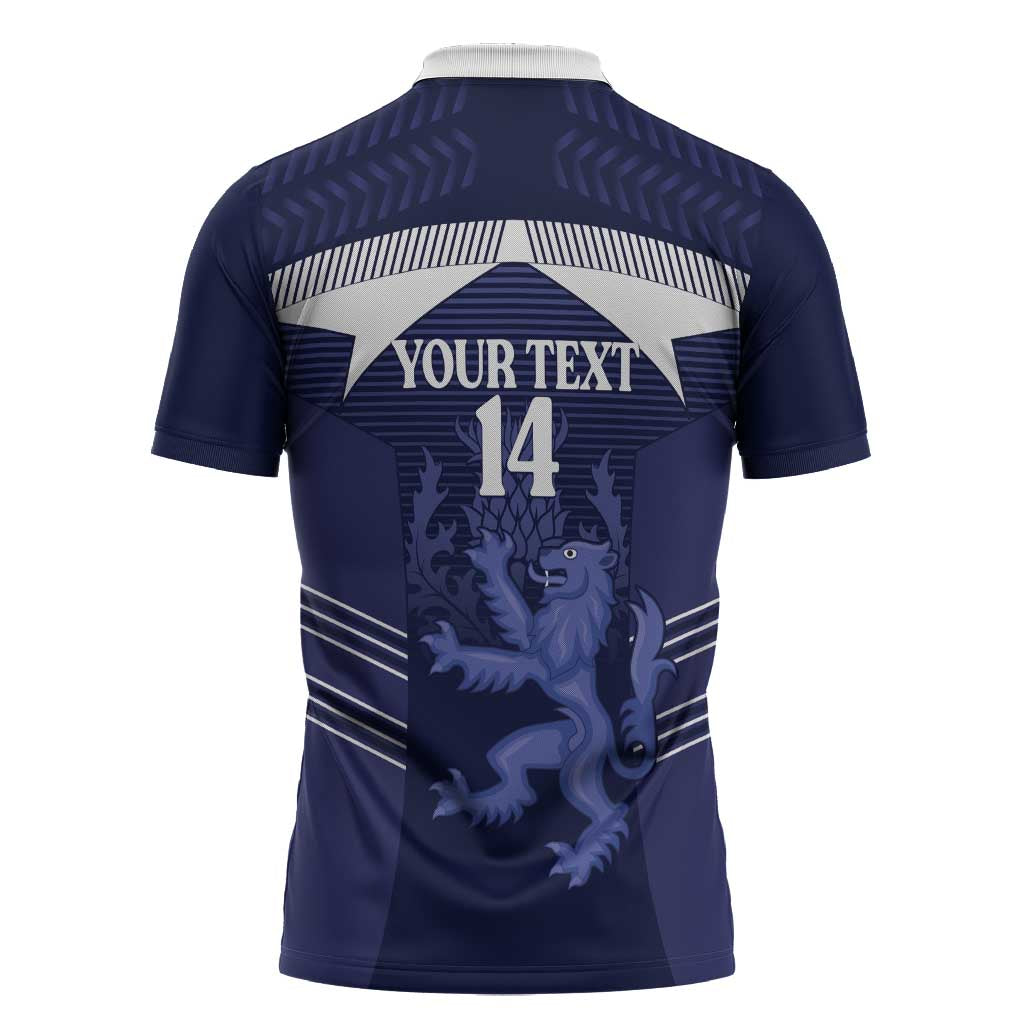 Scotland Football Custom Zipper Polo Shirt 2026 Come On Scottish Dragon Thistle - Wonder Print Shop