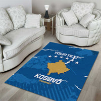 Custom Kosovo Football Area Rug Come On Dardanet