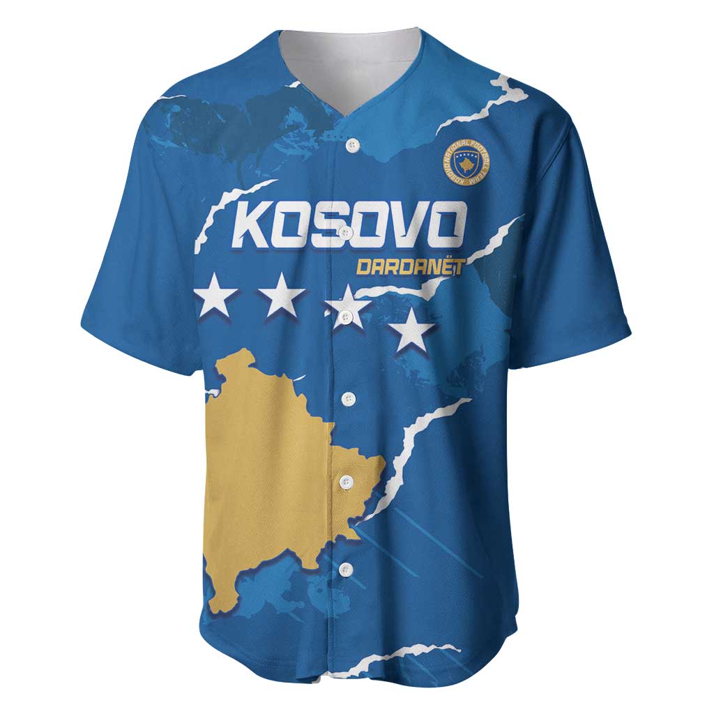 Custom Kosovo Football Baseball Jersey Come On Dardanet