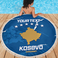 Custom Kosovo Football Beach Blanket Come On Dardanet