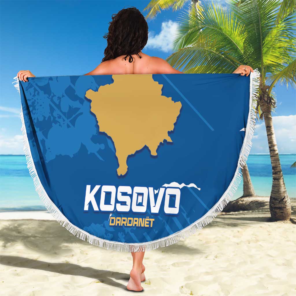 Custom Kosovo Football Beach Blanket Come On Dardanet