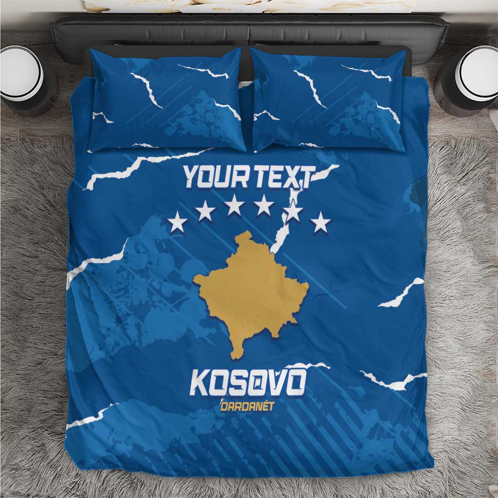 Custom Kosovo Football Bedding Set Come On Dardanet