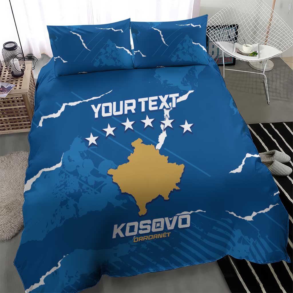 Custom Kosovo Football Bedding Set Come On Dardanet