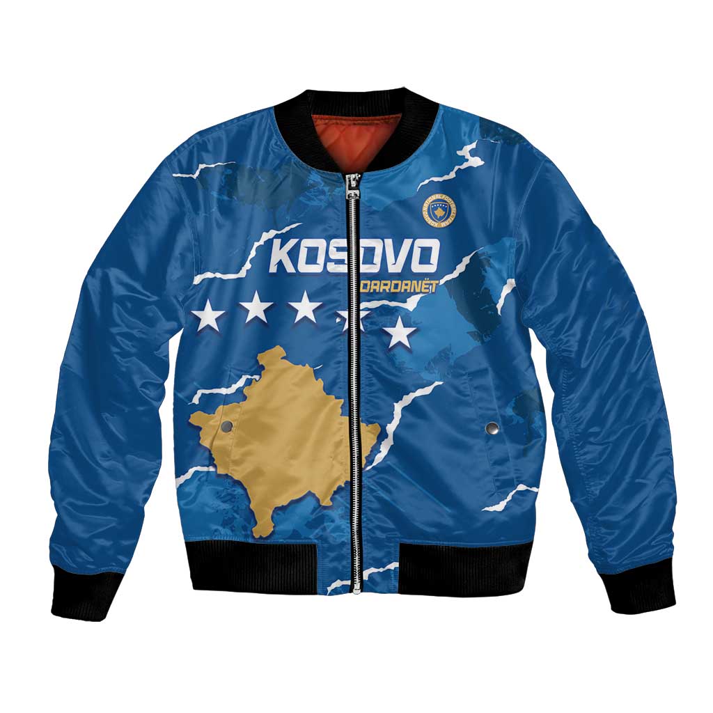 Custom Kosovo Football Bomber Jacket Come On Dardanet