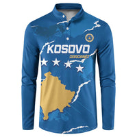 Custom Kosovo Football Button Sweatshirt Come On Dardanet