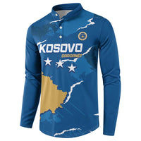 Custom Kosovo Football Button Sweatshirt Come On Dardanet
