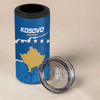 Custom Kosovo Football 4 in 1 Can Cooler Tumbler Come On Dardanet