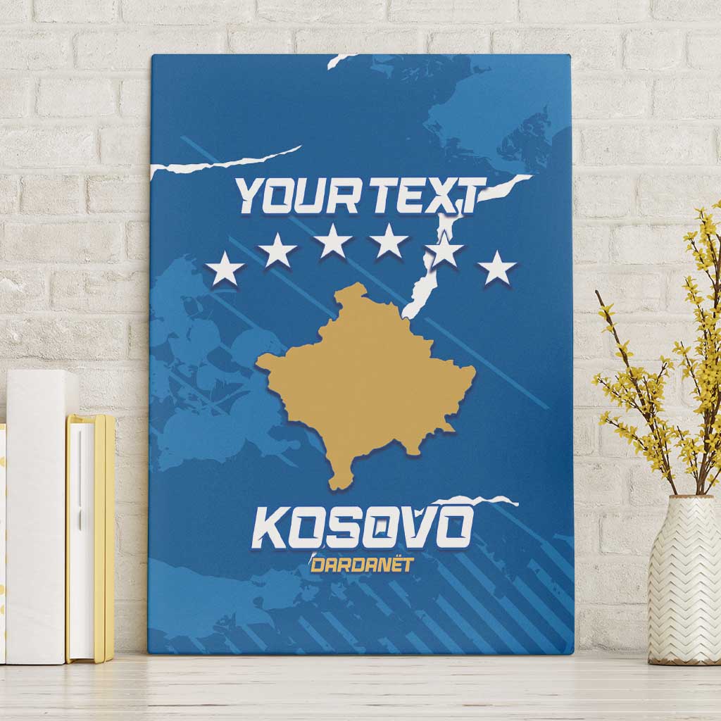 Custom Kosovo Football Canvas Wall Art Come On Dardanet