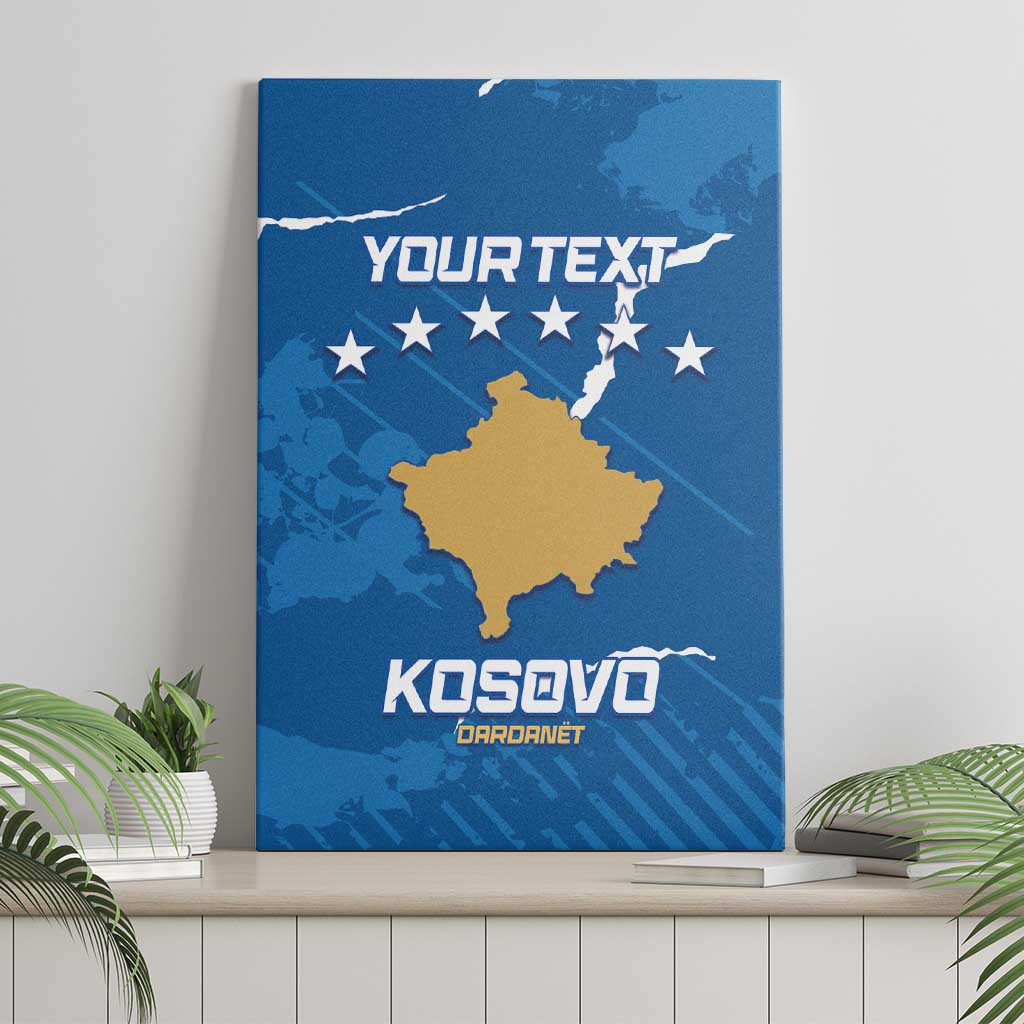 Custom Kosovo Football Canvas Wall Art Come On Dardanet