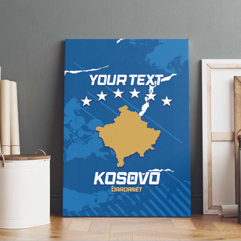Custom Kosovo Football Canvas Wall Art Come On Dardanet