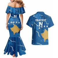 Custom Kosovo Football Couples Matching Mermaid Dress and Hawaiian Shirt Come On Dardanet