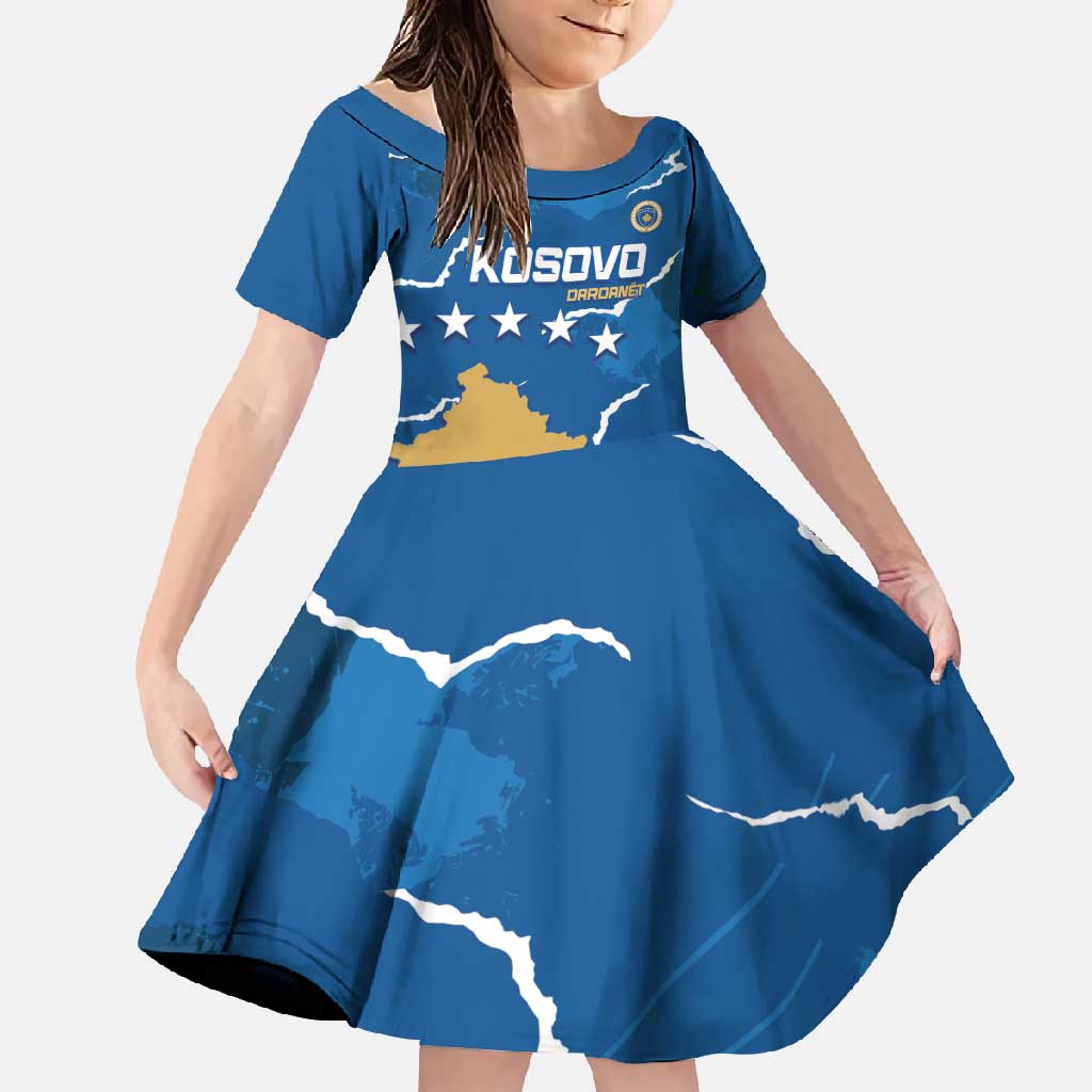 Custom Kosovo Football Family Matching Mermaid Dress and Hawaiian Shirt Come On Dardanet