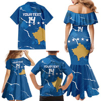 Custom Kosovo Football Family Matching Mermaid Dress and Hawaiian Shirt Come On Dardanet