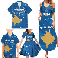 Custom Kosovo Football Family Matching Summer Maxi Dress and Hawaiian Shirt Come On Dardanet