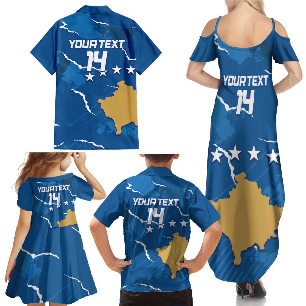 Custom Kosovo Football Family Matching Summer Maxi Dress and Hawaiian Shirt Come On Dardanet