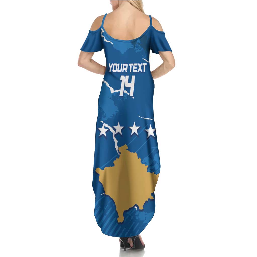 Custom Kosovo Football Family Matching Summer Maxi Dress and Hawaiian Shirt Come On Dardanet