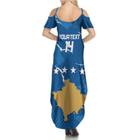 Custom Kosovo Football Family Matching Summer Maxi Dress and Hawaiian Shirt Come On Dardanet