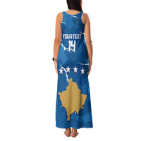 Custom Kosovo Football Family Matching Tank Maxi Dress and Hawaiian Shirt Come On Dardanet