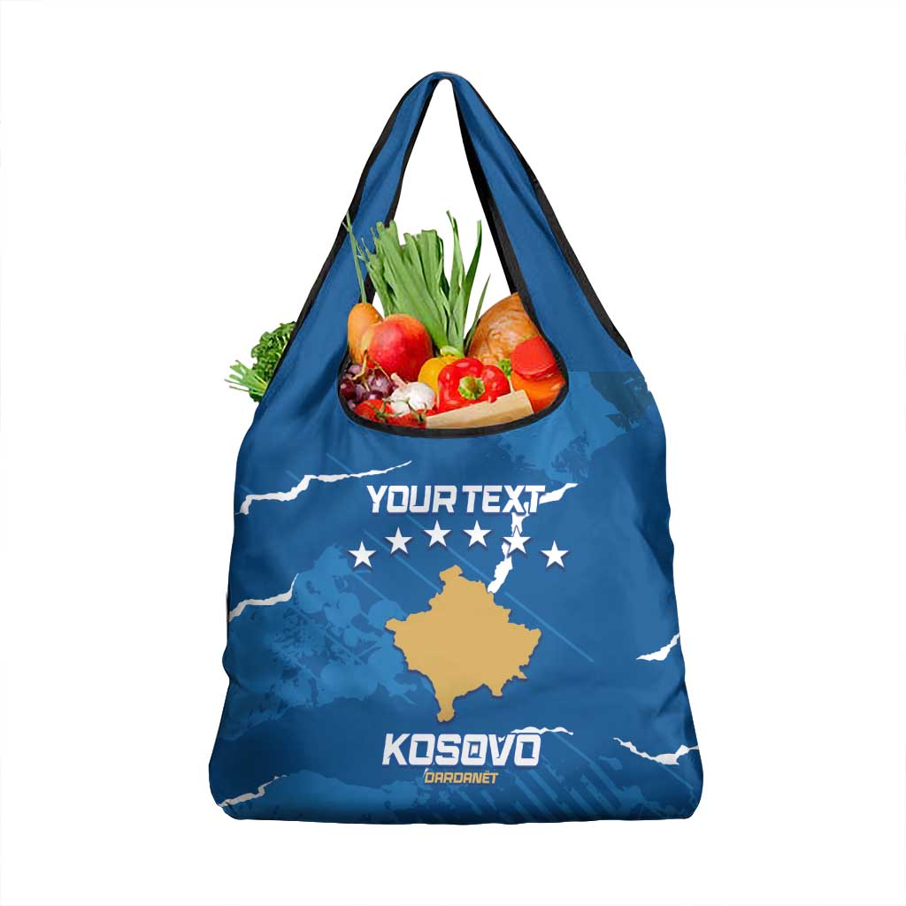 Custom Kosovo Football Grocery Bag Come On Dardanet