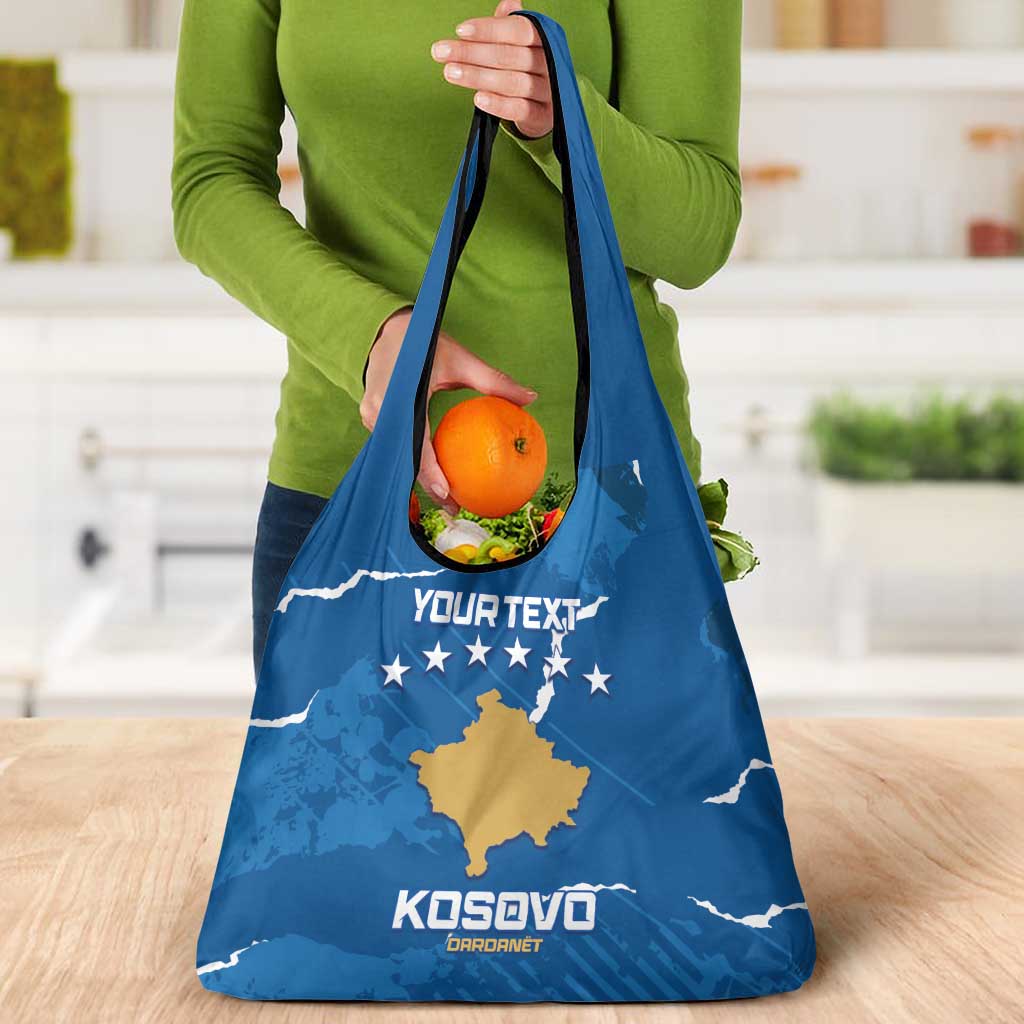 Custom Kosovo Football Grocery Bag Come On Dardanet