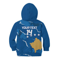 Custom Kosovo Football Kid Hoodie Come On Dardanet
