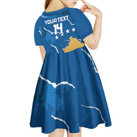 Custom Kosovo Football Kid Short Sleeve Dress Come On Dardanet