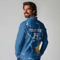 Custom Kosovo Football Long Sleeve Polo Shirt Come On Dardanet