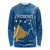 Custom Kosovo Football Long Sleeve Shirt Come On Dardanet