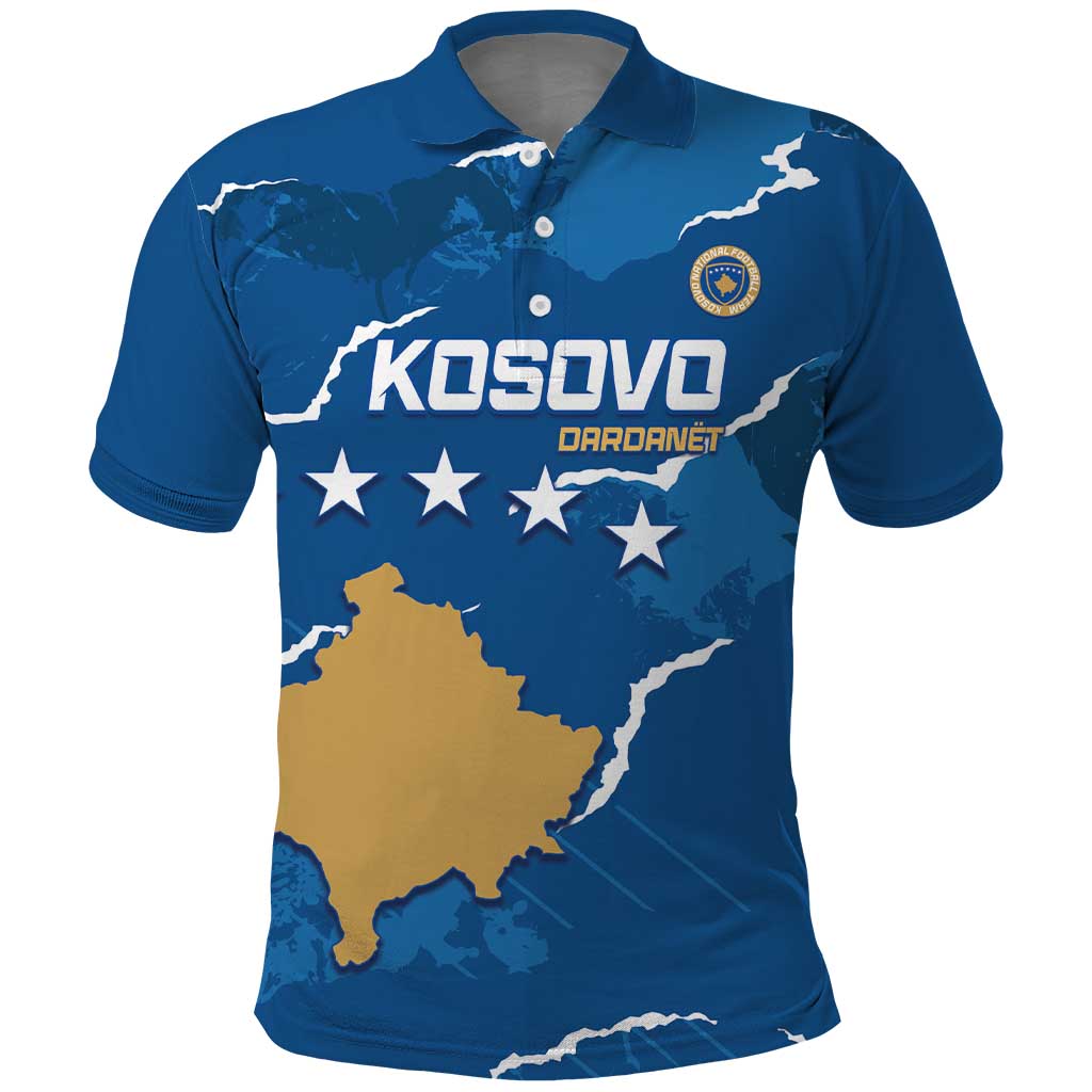 Custom Kosovo Football Polo Shirt Come On Dardanet