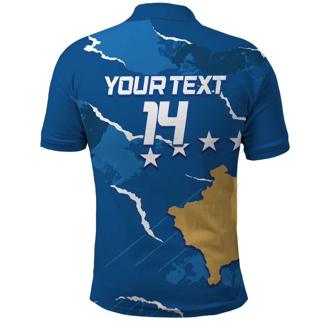 Custom Kosovo Football Polo Shirt Come On Dardanet