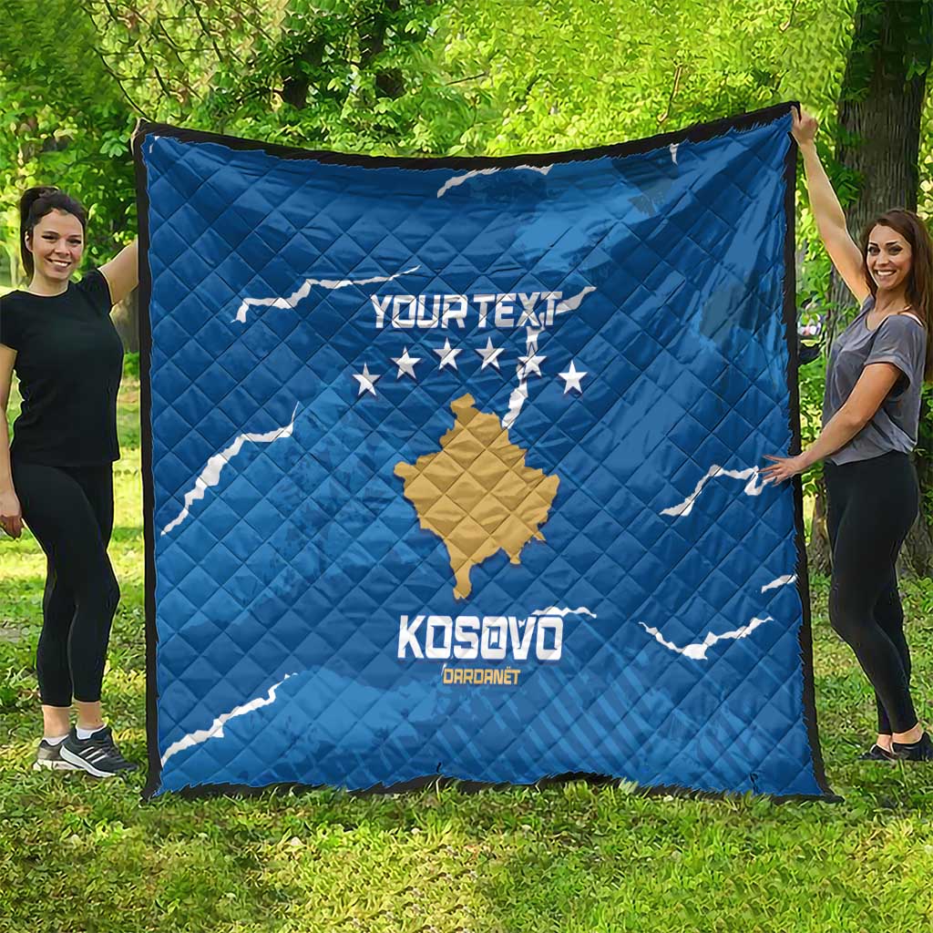 Custom Kosovo Football Quilt Come On Dardanet