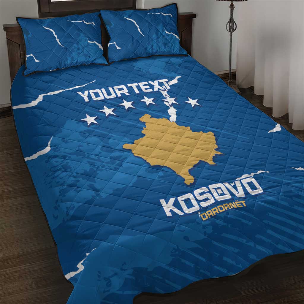 Custom Kosovo Football Quilt Bed Set Come On Dardanet
