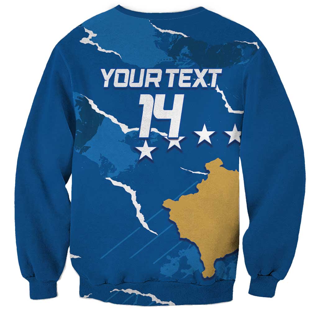 Custom Kosovo Football Sweatshirt Come On Dardanet