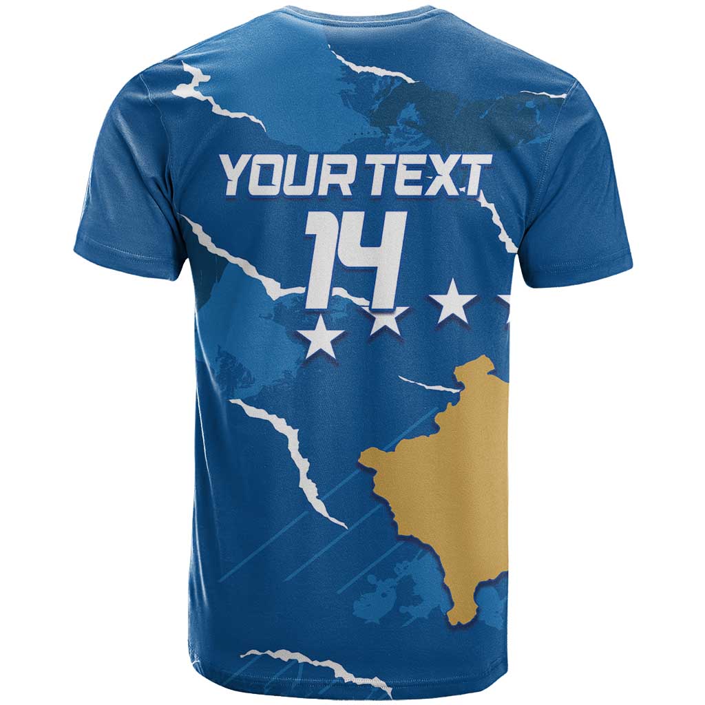 Custom Kosovo Football T Shirt Come On Dardanet