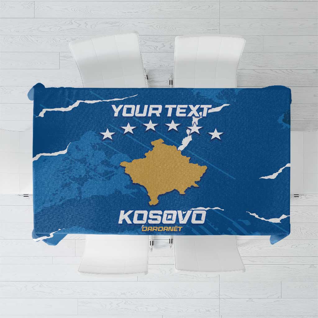 Custom Kosovo Football Tablecloth Come On Dardanet