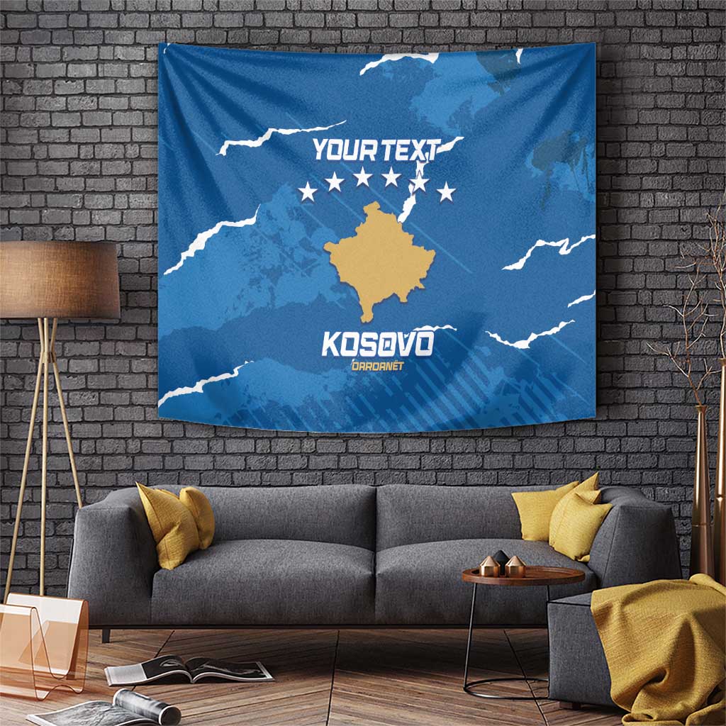Custom Kosovo Football Tapestry Come On Dardanet
