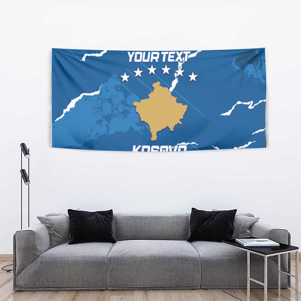 Custom Kosovo Football Tapestry Come On Dardanet