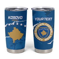 Custom Kosovo Football Tumbler Cup Come On Dardanet