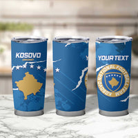 Custom Kosovo Football Tumbler Cup Come On Dardanet