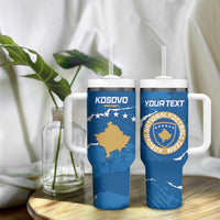 Custom Kosovo Football Tumbler With Handle Come On Dardanet