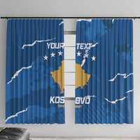 Custom Kosovo Football Window Curtain Come On Dardanet