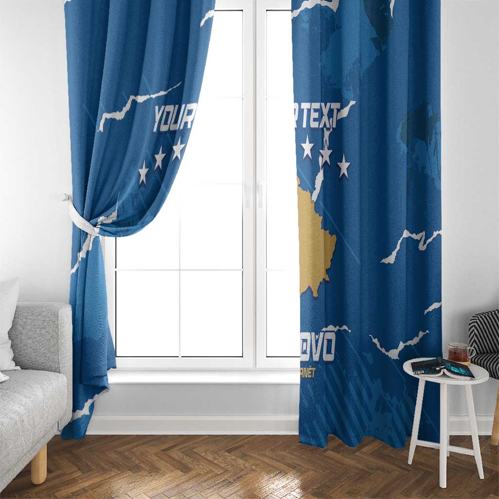 Custom Kosovo Football Window Curtain Come On Dardanet
