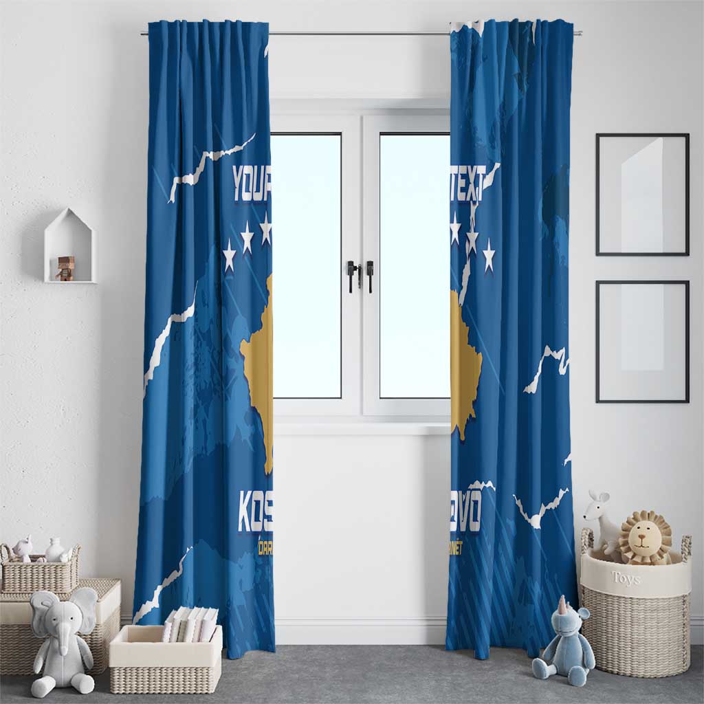 Custom Kosovo Football Window Curtain Come On Dardanet