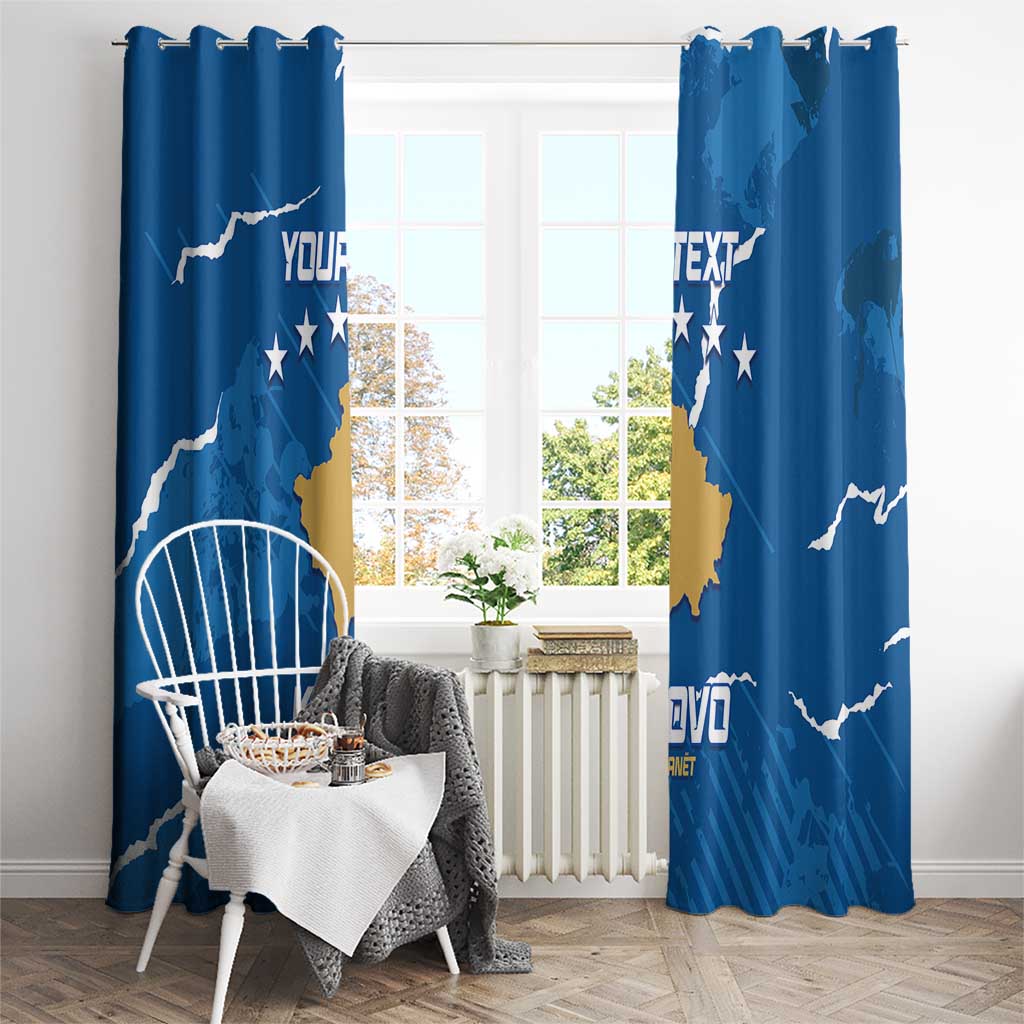 Custom Kosovo Football Window Curtain Come On Dardanet